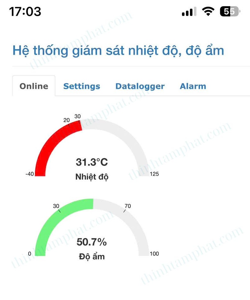 cảnh báo độ ẩm cao